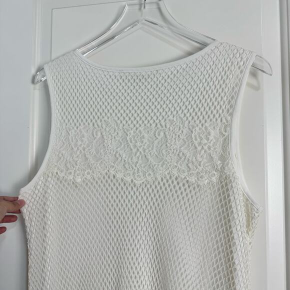 Max Studio White Lace Dress MIDI XL - Picture 5 of 10